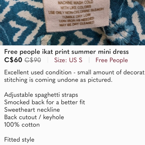✨FREE PEOPLE✨  Summer Mini-Dress - Picture 6 of 6